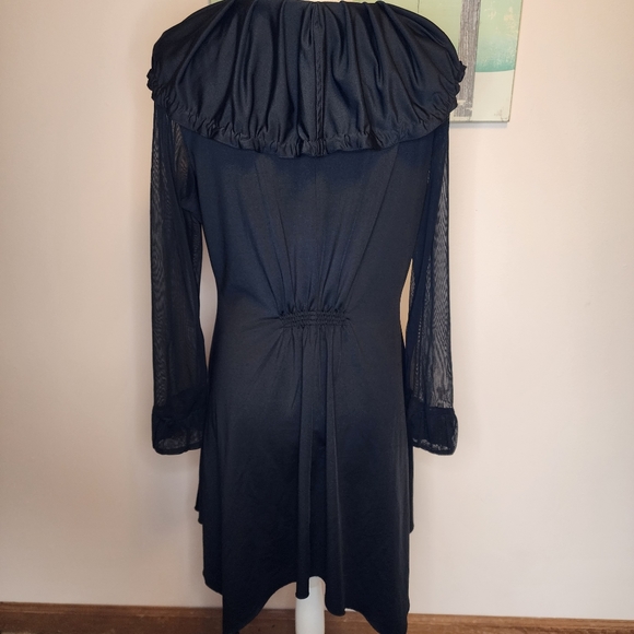 Alison Sheri EUC unique goth dress black L - Picture 8 of 14